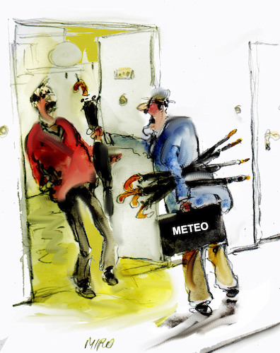 Cartoon: meteo (medium) by Miro tagged meteo
