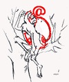 Cartoon: monkey tricks (small) by Miro tagged monkey tricks
