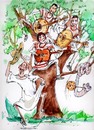 Cartoon: musical trio Mariaci (small) by Miro tagged music