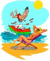 Cartoon: summer beach (small) by Miro tagged beach,passion,sex,summer