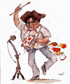 Cartoon: Tavitjan (small) by Miro tagged muzicar