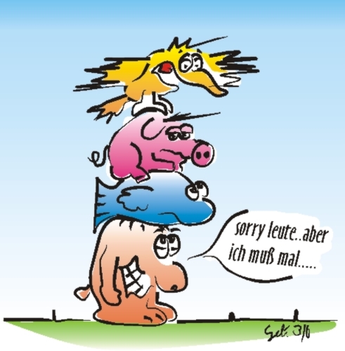 Cartoon: Bremer Stadtmusikanten (medium) by An Geli Ka tagged pipi,stadtmusikaten,bremen