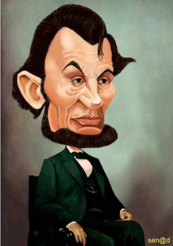 Cartoon: Abraham Lincoln (medium) by Senad tagged abraham,lincoln,senad,nadarevic,bosnia,bosna,karikatura