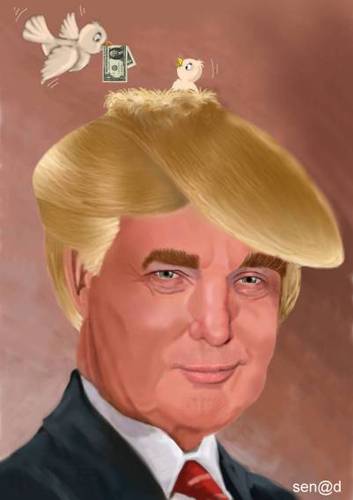 Cartoon: Donald Trump (medium) by Senad tagged donald,trump,senad,nadarevic,bosnia,bosna,karikatura,cartoon
