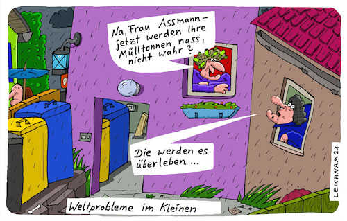 Cartoon: Assmann (medium) by Leichnam tagged assmann,mültonnen,regen,überleben,weltprobleme,klein,leichnam,leichnamcartoon,hinterhof