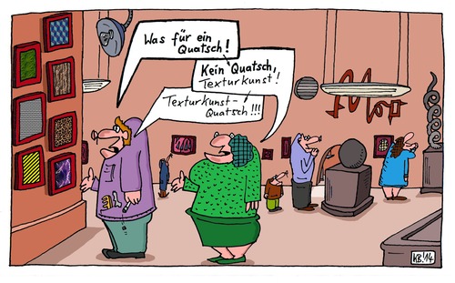 Cartoon: Ausstellung (medium) by Leichnam tagged ausstellung,kunst,texturen,modern,quatsch,skulptur,bilder,muster