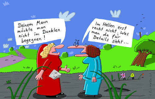 Cartoon: Dunkelheit (medium) by Leichnam tagged dunkelheit,leichnam,leichnamcartoon,mann,begegnung,details,hell,licht