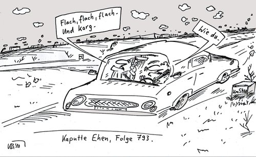 Cartoon: Folge 793 (medium) by Leichnam tagged folge,flach,karg,ödnis,monotonie,ehe,kaputt,wagen,straße