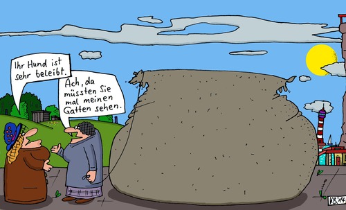 Cartoon: Gatte (medium) by Leichnam tagged gatte,beleibt,hund,tier,fett,gigant