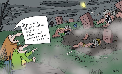 Cartoon: manchmal (medium) by Leichnam tagged manchmal,gräber,tod,schabracke,friedhof,düsternis