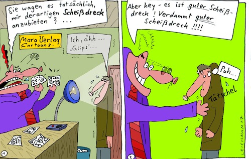 Cartoon: MV (medium) by Leichnam tagged mv,maro,verlag,leichnam,leichnamcartoon,scheißdreck,verdammt,gut,wagnis,cartoonist,chef,boss,tätschel,herablassend,freude,ärger,stiftschwinger,schreibtisch