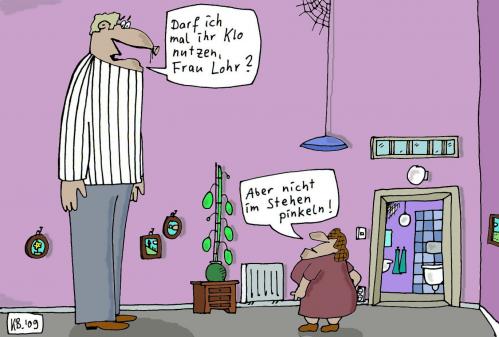 Cartoon: Pinkeln (medium) by Leichnam tagged stehen,pinkeln,klo,frau