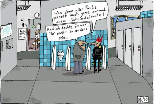Cartoon: Punk aufm Klo (medium) by Leichnam tagged punk,klo,schniedelwutz,ganznormal
