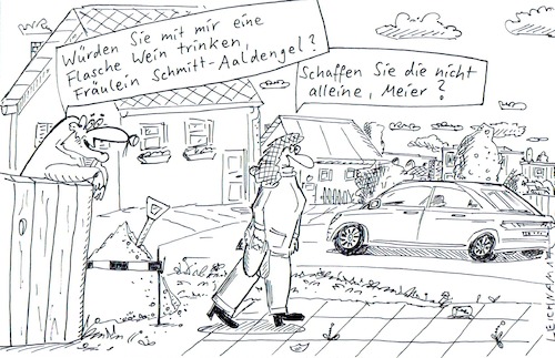 Cartoon: Rahnsdorf Ost (medium) by Leichnam tagged rahnsdorf,ost,liebe,mann,und,frau,flasche,wein,restaurant,anschmachten,leichnam,leichnamcartoon