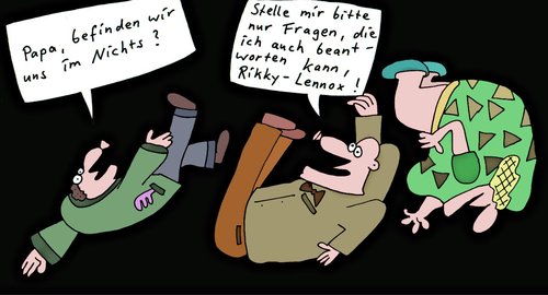 Cartoon: Rikky-Lennox (medium) by Leichnam tagged rikky,lennox,nichts,raum,frage,beantwortung