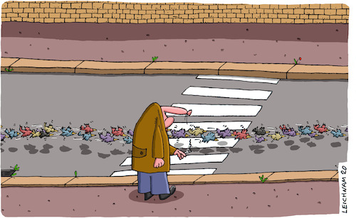 Cartoon: Standzeit (medium) by Leichnam tagged standzeit,fußgänger,vögel,flug,flattern,fußgängerüberweg,leichnam,leichnamcartoon