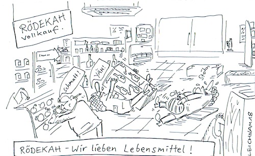 Cartoon: Supermarkt (medium) by Leichnam tagged supermarkt,leichnam,leichnamcartoon