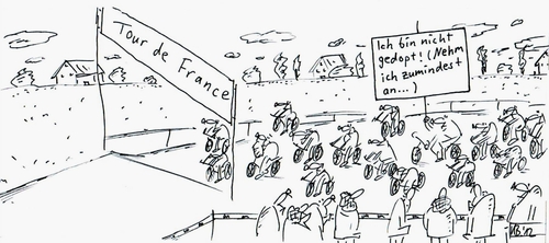 Cartoon: Tour de France (medium) by Leichnam tagged tour,de,france,doping,sport,fahrrad,leistung