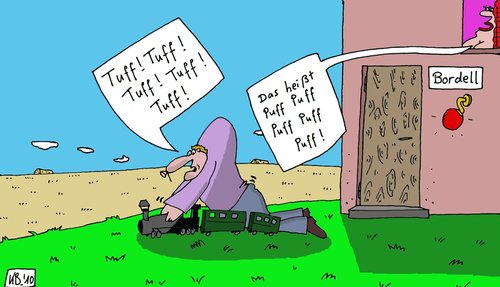 Cartoon: Tuff Tuff (medium) by Leichnam tagged tuff,puff,bordell,spielen,eisenbahn