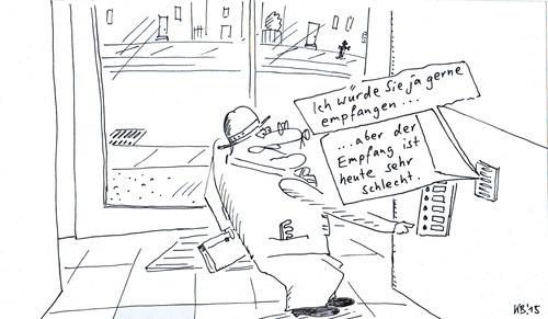 Cartoon: Vertreter (medium) by Leichnam tagged vertreter,klingel,hausflur,empfang
