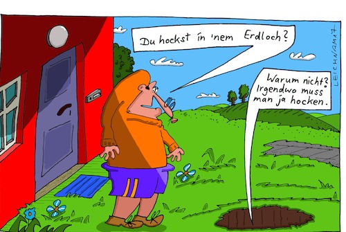 Cartoon: verwundert (medium) by Leichnam tagged verwundert,hocken,der,hocker,erdloch,warum,nicht,abseits,leichnam,leichnamcartoon