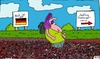 Cartoon: Abflug (small) by Leichnam tagged abflug,dschungelcamp,ekel,gewürm,schleim,schnecken,ungeziefer