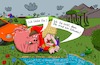 Cartoon: Auf der Wiese (small) by Leichnam tagged wiese,schwein,verliebt,dame,liebe,tier,leichnam,leichnamcartoon