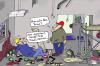 Cartoon: Aufm Bau (small) by Leichnam tagged blau bau abgesichert helm hicks