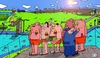Cartoon: Auszeichnung (small) by Leichnam tagged auszeichnung,orden,rettungsschwimmer,anerkennung,gute,leistungen,freibad,sommer,sonne,urlaub,wasser,blech,offiziell