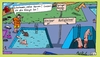 Cartoon: Bade-Boss (small) by Leichnam tagged badeboss,freibad,schwimmbad,wasser,freizeit,sonne,urlaub,schwimmen,nichtschwimmer,springerbecken,stange