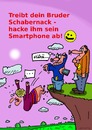 Cartoon: Bruder (small) by Leichnam tagged bruder,schabernack,smartphone,hacken,beil