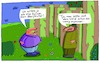Cartoon: Feststellung (small) by Leichnam tagged feststellung,wirkung,kulisse,kulissenwald,wald,oberförster,anpassen,anpassung,leichnam,leichnamcartoon,flach,dick,rund,kugelig