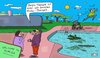 Cartoon: Florida (small) by Leichnam tagged florida,therapie,delfin,krokodil,schwimmbecken,mutter,söhnchen
