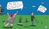 Cartoon: Golf (small) by Leichnam tagged golf,peter,atomraketen,land,rasen,lächer,riesig,leichnam,ruhe