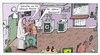 Cartoon: nachgefragt (small) by Leichnam tagged nachgefragt,offenes,fenster,winter,arztpraxis,kälte,infekt,grippe,hartz,rotes,kreuz