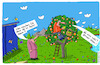 Cartoon: Obst (small) by Leichnam tagged obst,apfelbaum,birnen,essen,leichnam,leichnamcartoon