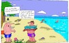 Cartoon: sandig (small) by Leichnam tagged sandig,haifisch,verkauf,selbstredend,leichnamcartoon,action,paradies,sommer,meer,hitze,wasser,strand,sand,sonne