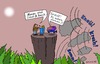 Cartoon: Vorsicht! (small) by Leichnam tagged vorsicht,namen,schall,rauch,knall,krach,bumm,sprichwort,redewendung