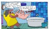 Cartoon: Wanne (small) by Leichnam tagged wanne,karla,kaltes,wasser,wurf,ehegatte,rabiat,schabracke,unbarmherzig,temperatur,eiswürfel,zwang,bösartig,mitleidlos