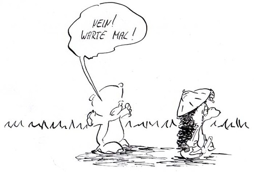 Cartoon: Billig- ganz billig (medium) by kusubi tagged kusubi,billig