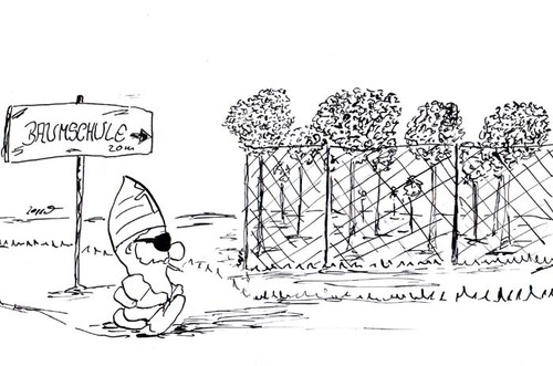 Cartoon: Der böse Mann (medium) by kusubi tagged kusubi