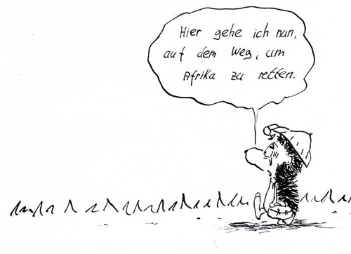 Cartoon: Die Zweifel des Helden (medium) by kusubi tagged kusubi
