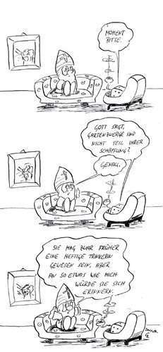 Cartoon: Drüber reden (medium) by kusubi tagged kusubi