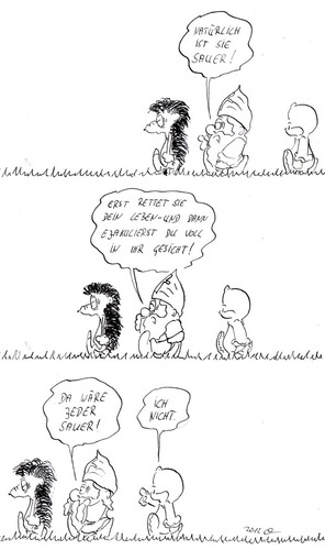 Cartoon: La? (medium) by kusubi tagged kusubi