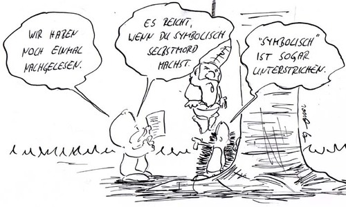 Cartoon: Zu wenig- zu spät. (medium) by kusubi tagged kusubi,zu