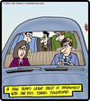 Cartoon: Carpool Tunnel Syndrome (small) by cartertoons tagged carpooling,carpal,tunnel,syndrome,coworkers,commutes