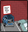 Cartoon: Dummy Parking (small) by cartertoons tagged crash,test,dummy,cars,autos,automobiles,travel,park,parking