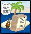 Cartoon: Island Crate (small) by cartertoons tagged deserted island stranded package crate water sea ocean box palm tree man