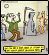 Cartoon: Senior Halloween Party (small) by cartertoons tagged halloween,party,death,seniors,grim,reaper,old