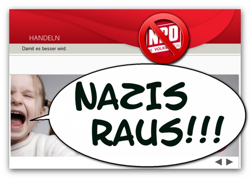 Cartoon: Kindermund tut Wahrheit kund (medium) by Fareus tagged npd,nazis,raus